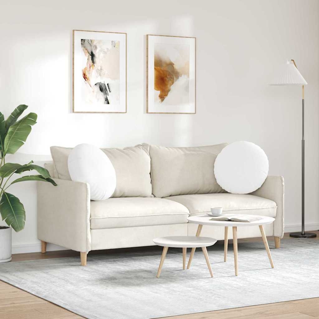 VidaXL Zitkussens 2 pcs Wit Ø50 x 19 cm Stof