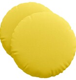 VidaXL Zitkussens 2 pcs Lichtgeel Ø50 x 19 cm Stof