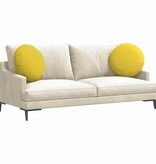 VidaXL Zitkussens 2 pcs Lichtgeel Ø50 x 19 cm Stof