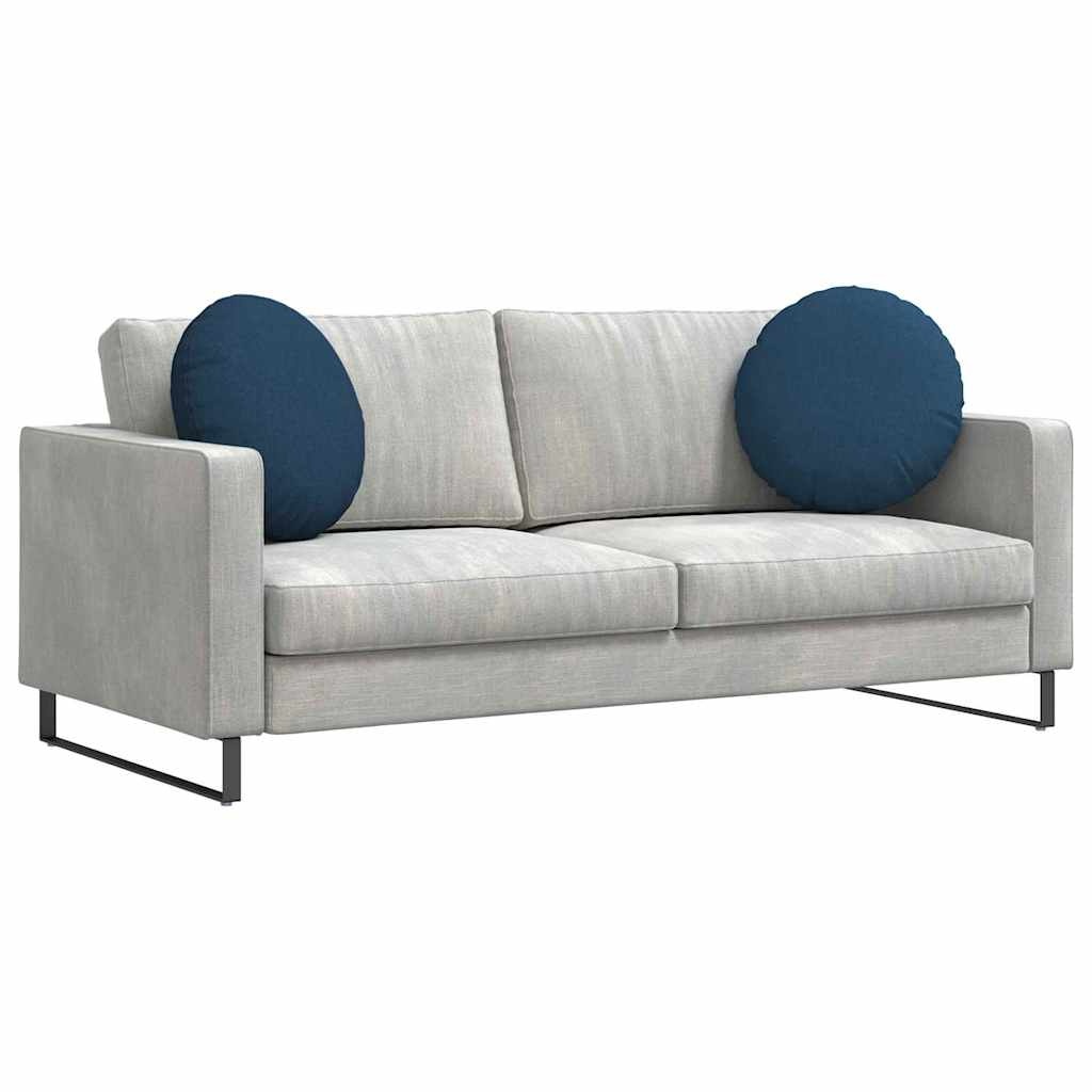 VidaXL Zitkussens 2 pcs Blauw Ø50 x 19 cm Stof