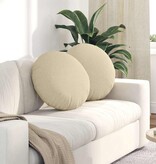 VidaXL Zitkussens 2 pcs Crème Ø50 x 19 cm Stof