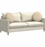 VidaXL Zitkussens 2 pcs Crème Ø50 x 19 cm Stof