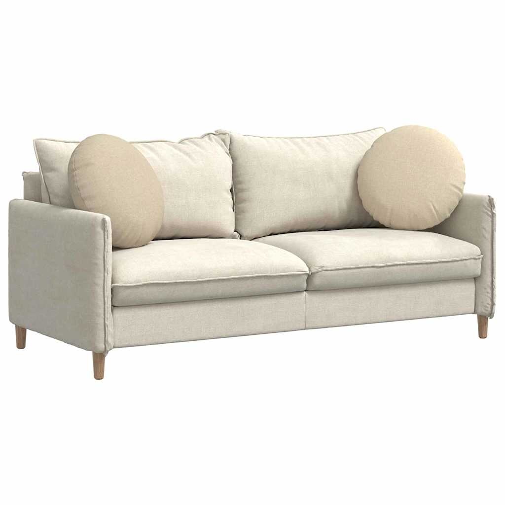 VidaXL Zitkussens 2 pcs Crème Ø50 x 19 cm Stof