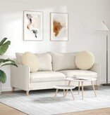 VidaXL Zitkussens 2 pcs Crème Ø50 x 19 cm Stof