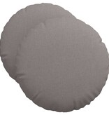 VidaXL Zitkussens 2 pcs Taupe Ø50 x 19 cm Stof