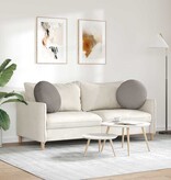 VidaXL Zitkussens 2 pcs Taupe Ø50 x 19 cm Stof