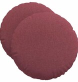VidaXL Zitkussens 2 pcs Wijnrood Ø50 x 19 cm Stof