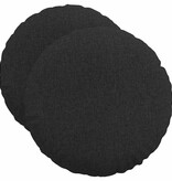 VidaXL Zitkussens 2 pcs Zwart Ø50 x 19 cm Stof