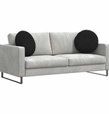 VidaXL Zitkussens 2 pcs Zwart Ø50 x 19 cm Stof