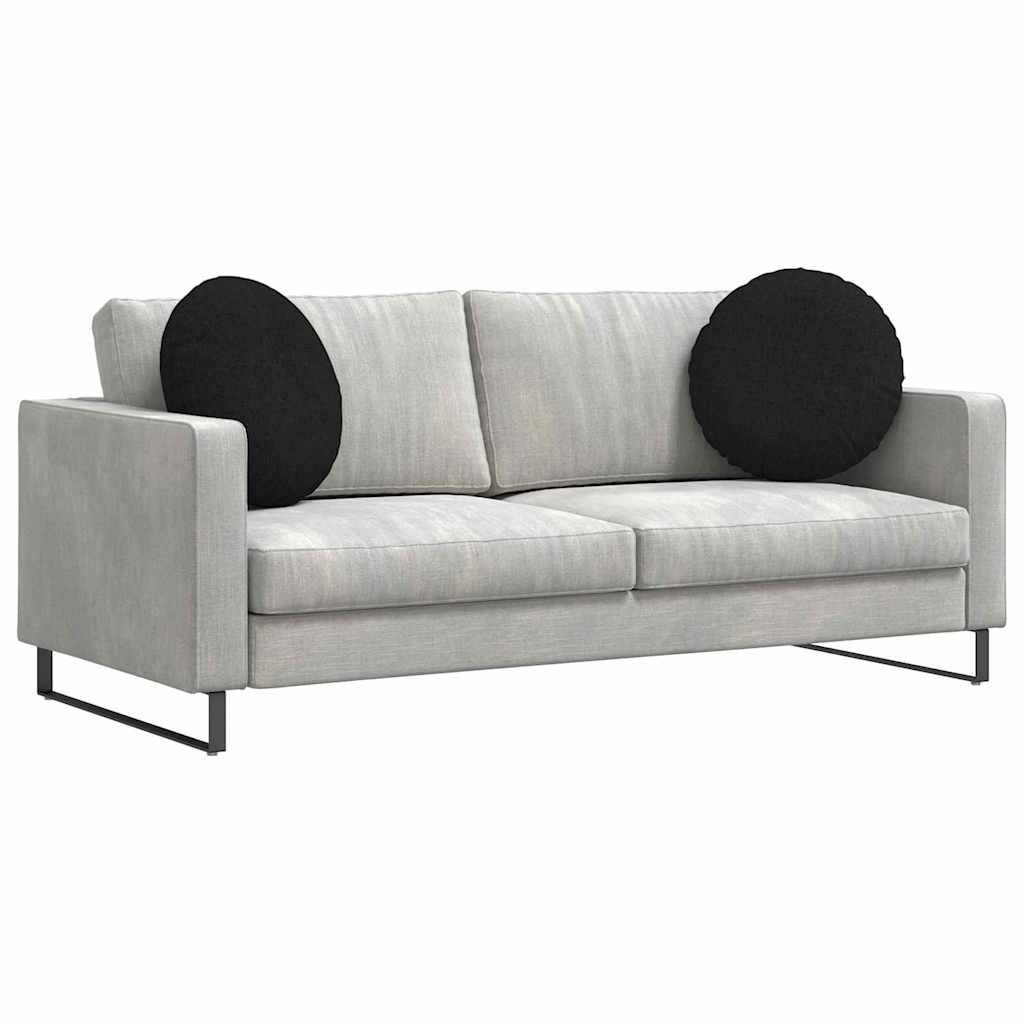 VidaXL Zitkussens 2 pcs Zwart Ø50 x 19 cm Stof