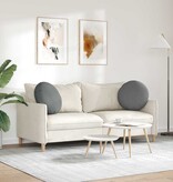 VidaXL Zitkussens 2 pcs Donkergrijs Ø50 x 19 cm Stof