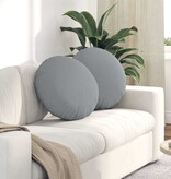 VidaXL Zitkussens 2 pcs Lichtgrijs Ø50 x 19 cm Stof