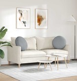 VidaXL Zitkussens 2 pcs Lichtgrijs Ø50 x 19 cm Stof