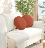 VidaXL Zitkussens 2 pcs Rood-oranje Ø 40 cm Katoen Stof