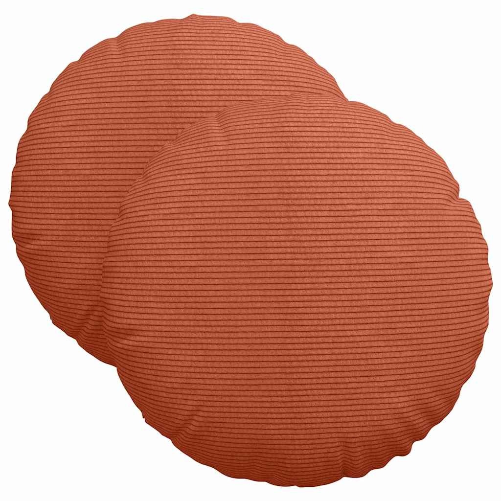 VidaXL Zitkussens 2 pcs Rood-oranje Ø 40 cm Katoen Stof