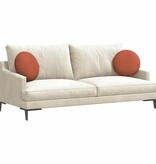 VidaXL Zitkussens 2 pcs Rood-oranje Ø 40 cm Katoen Stof