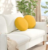 VidaXL Zitkussens 2 pcs Lichtgeel Ø 40 cm Katoen Stof