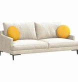 VidaXL Zitkussens 2 pcs Lichtgeel Ø 40 cm Katoen Stof