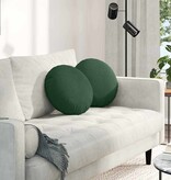 VidaXL Zitkussens 2 pcs Donkergroen Ø 40 cm Katoen Stof