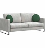 VidaXL Zitkussens 2 pcs Donkergroen Ø 40 cm Katoen Stof