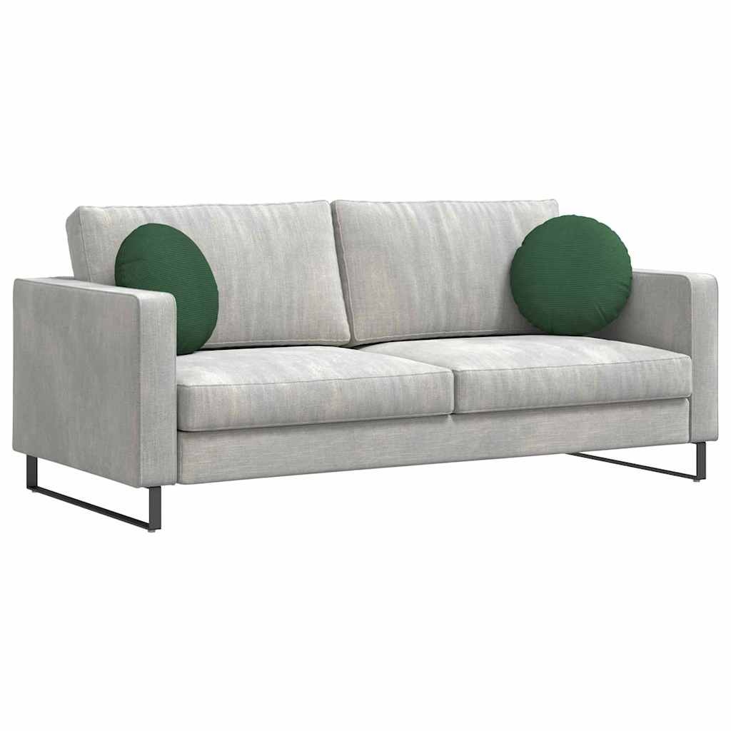 VidaXL Zitkussens 2 pcs Donkergroen Ø 40 cm Katoen Stof