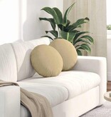 VidaXL Zitkussens 2 pcs Grijs groen Ø 40 cm Katoen Stof