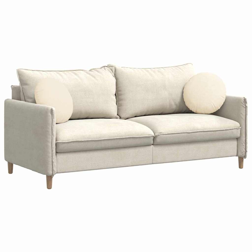 VidaXL Zitkussens 2 pcs Crème Ø 40 cm Katoen Stof