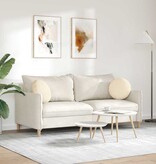 VidaXL Zitkussens 2 pcs Crème Ø 40 cm Katoen Stof