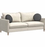 VidaXL Zitkussens 2 pcs Donkergrijs Ø 40 cm Katoen Stof