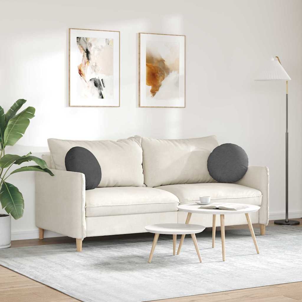 VidaXL Zitkussens 2 pcs Donkergrijs Ø 40 cm Katoen Stof