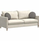 VidaXL Zitkussens 2 pcs Lichtgrijs Ø 40 cm Katoen Stof