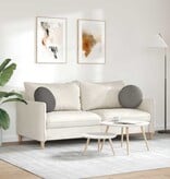 VidaXL Zitkussens 2 pcs Lichtgrijs Ø 40 cm Katoen Stof