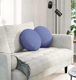 VidaXL Zitkussens 2 pcs Jeans Blauw Ø40 x 13 cm Stof