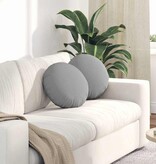 VidaXL Zitkussens 2 pcs Wolkengrijs Ø40 x 13 cm Stof