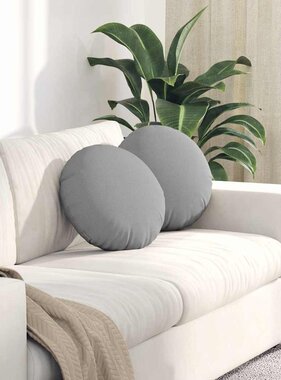 VidaXL Zitkussens 2 pcs Wolkengrijs Ø40 x 13 cm Stof