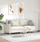 VidaXL Zitkussens 2 pcs Wolkengrijs Ø40 x 13 cm Stof