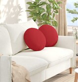 VidaXL Zitkussens 2 pcs Rood Ø40 x 13 cm Stof