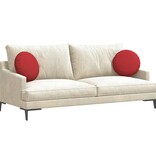 VidaXL Zitkussens 2 pcs Rood Ø40 x 13 cm Stof