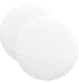 VidaXL Zitkussens 2 pcs Wit Ø40 x 13 cm Stof