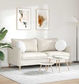 VidaXL Zitkussens 2 pcs Wit Ø40 x 13 cm Stof