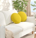 VidaXL Zitkussens 2 pcs Lichtgeel Ø40 x 13 cm Stof