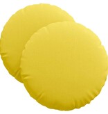 VidaXL Zitkussens 2 pcs Lichtgeel Ø40 x 13 cm Stof