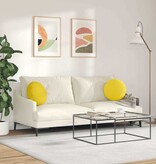 VidaXL Zitkussens 2 pcs Lichtgeel Ø40 x 13 cm Stof