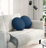 VidaXL Zitkussens 2 pcs Blauw Ø40 x 13 cm Stof