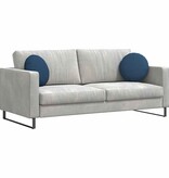 VidaXL Zitkussens 2 pcs Blauw Ø40 x 13 cm Stof