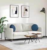 VidaXL Zitkussens 2 pcs Blauw Ø40 x 13 cm Stof