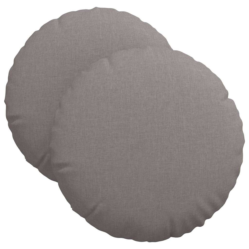 VidaXL Zitkussens 2 pcs Taupe Ø40 x 13 cm Stof