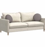 VidaXL Zitkussens 2 pcs Taupe Ø40 x 13 cm Stof