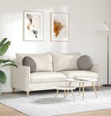 VidaXL Zitkussens 2 pcs Taupe Ø40 x 13 cm Stof