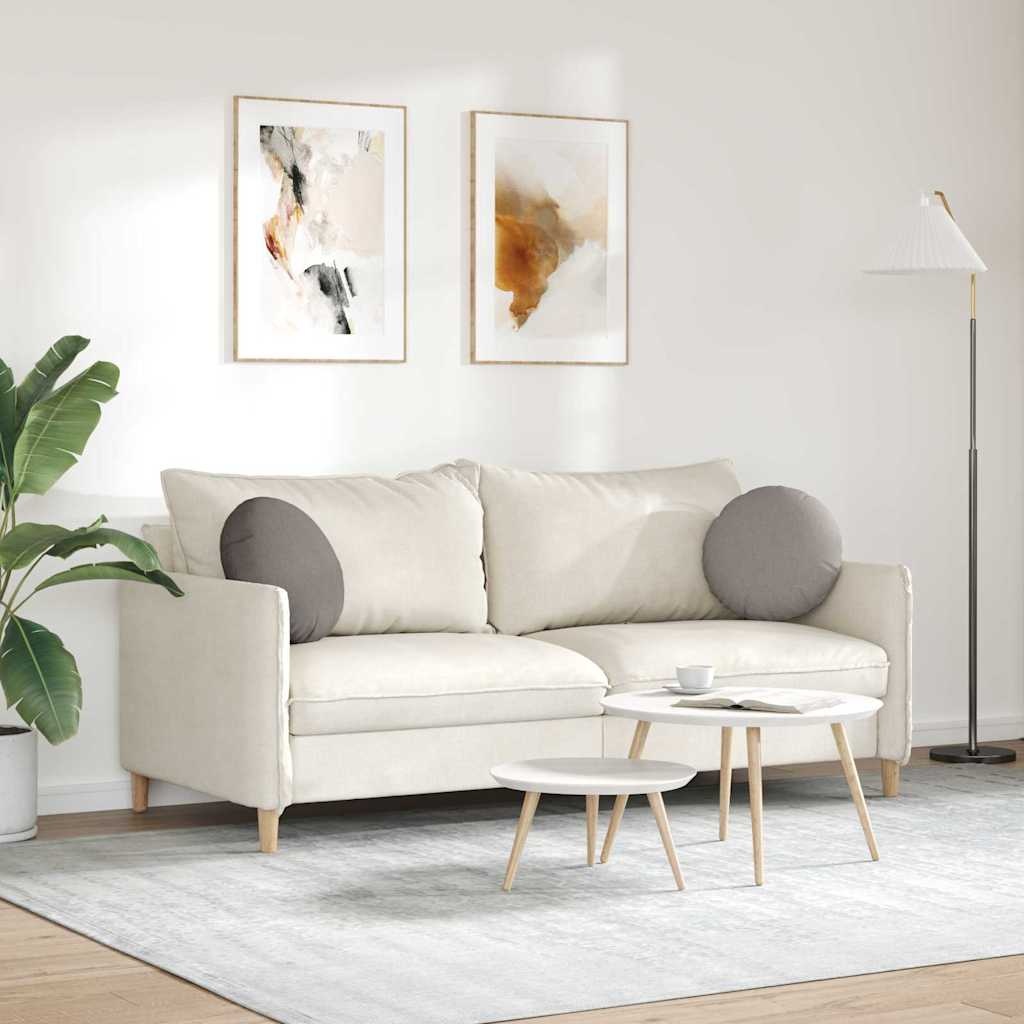 VidaXL Zitkussens 2 pcs Taupe Ø40 x 13 cm Stof